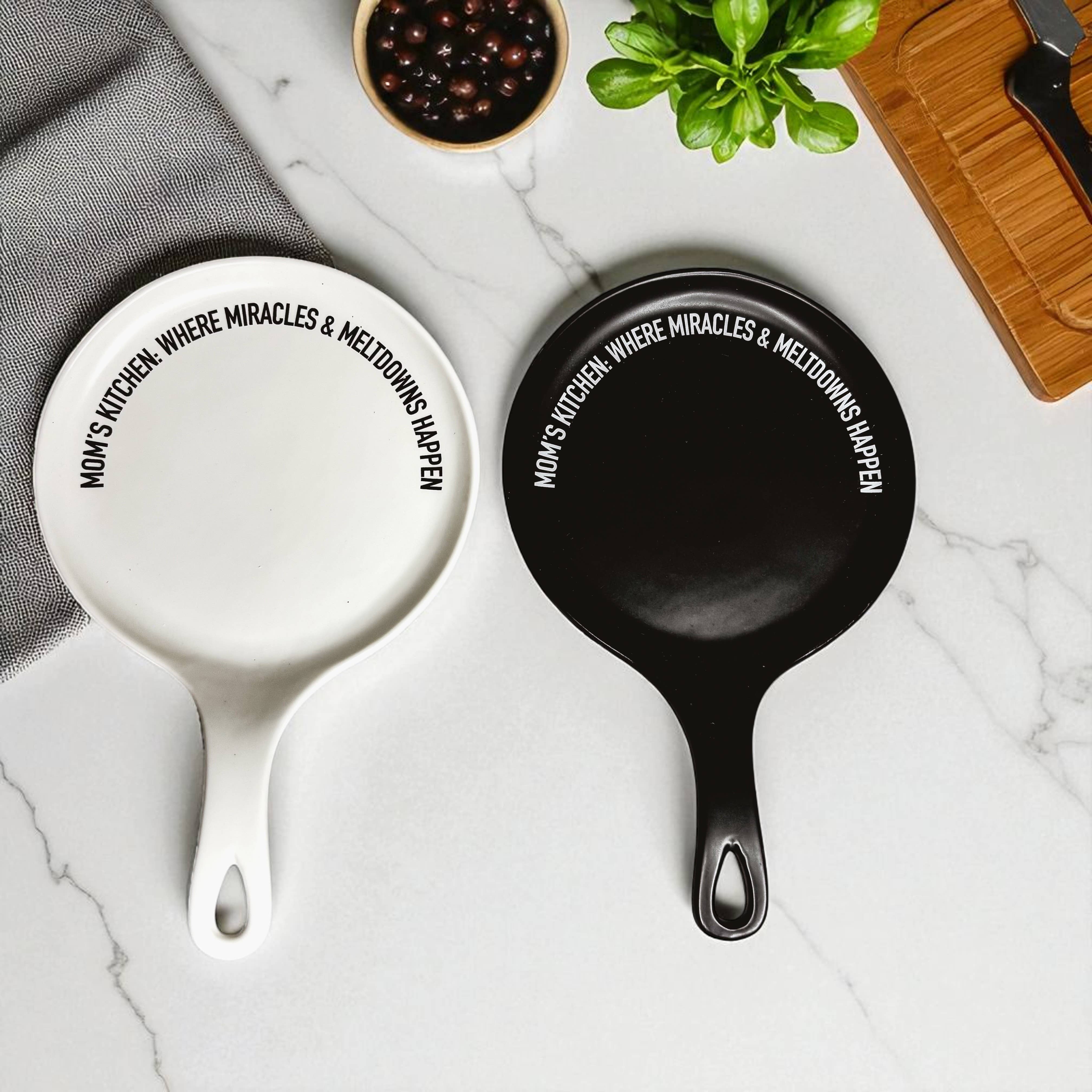 Gia Roma - Vendita all'ingrosso Poggiamestolo - Decorazione da cucina, set di poggia cucchiai in ceramica fatto a mano con cucchiaio in legno56