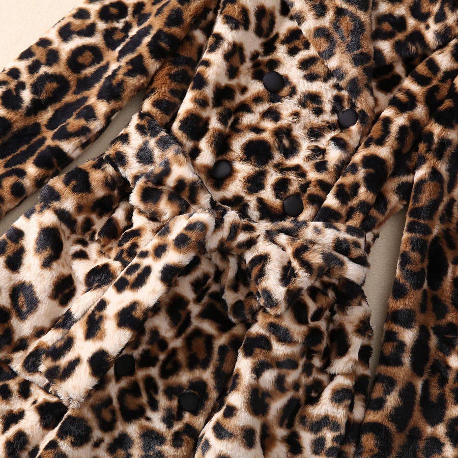 mehrfarbig SY335 Doppelreihiger Plüsch-Langmantel für den Winter mit Leopardenmuster für den Großhandel auf Faire4