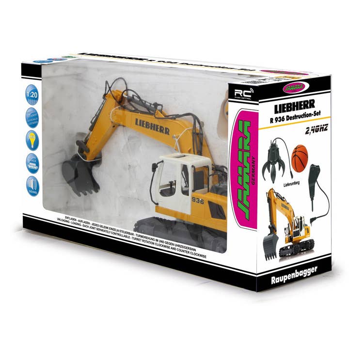 mhw24 – Großhandel Spielzeugauto – Kinder – Bagger Liebherr R936 1:20 2,4GHz Destruction-Set1