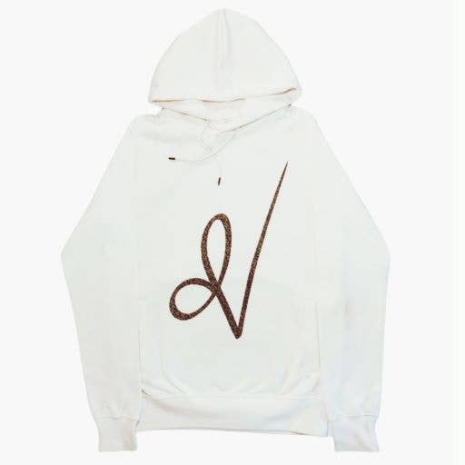 DOUBLE | VISIÓN OFF WHITE QR HOODY for wholesale by DOUBLE VISIÓN