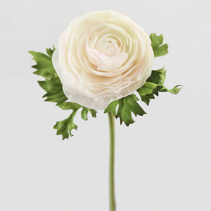 Prestige Botanicals - Wholesale Artificial flowers - Cream Silk Ranunculus 21”2