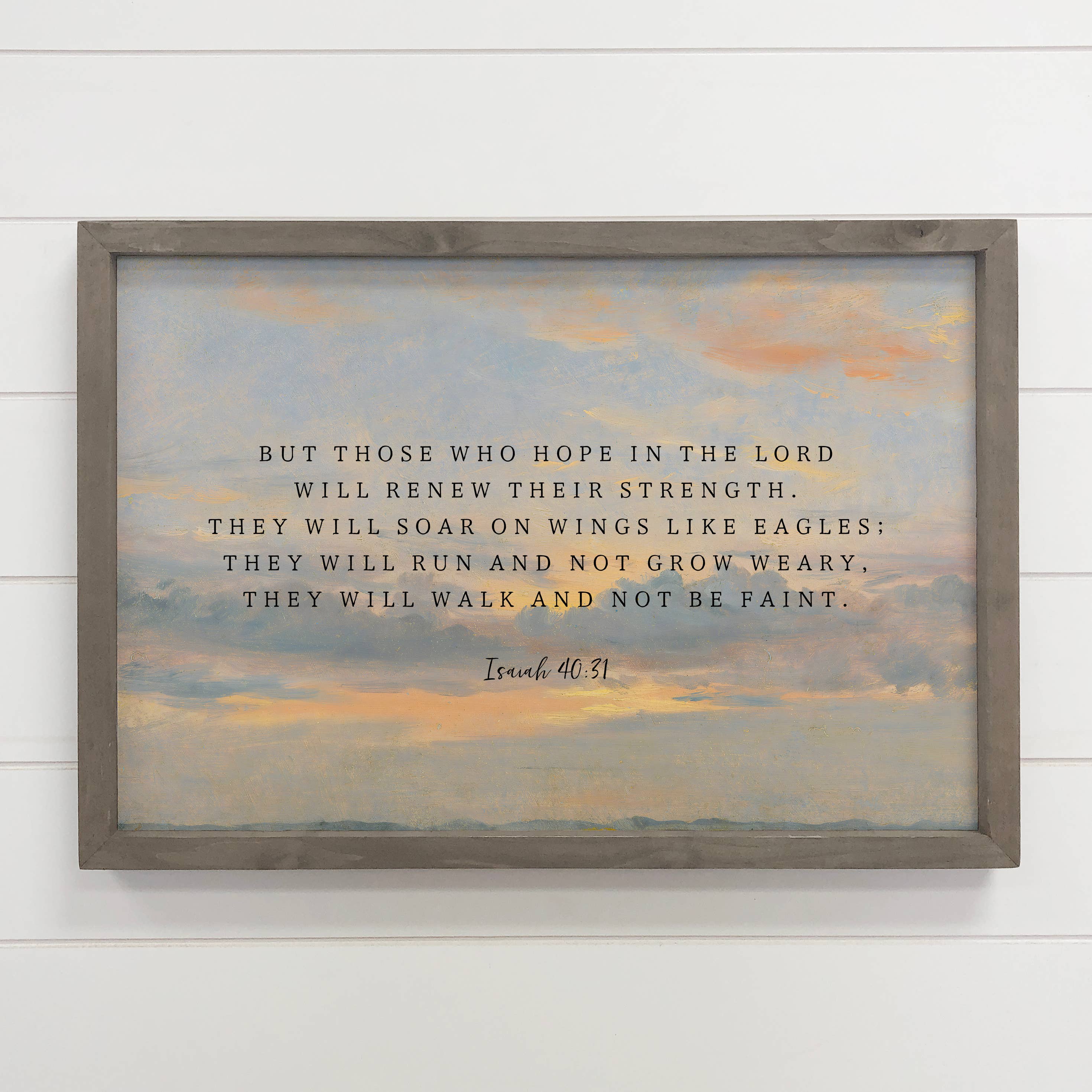 Hangout Home - Wholesale Sign - Cloud Isaiah Scripture - Living Room Wood Framed Wall Decor0