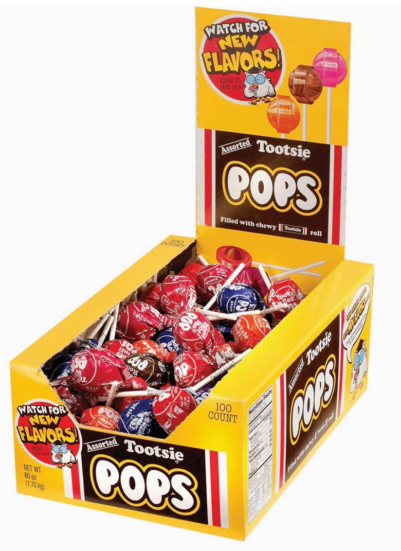 O'Shea's Candies Sweet Shop - Wholesale Lollipop - Lollipop “Tootsie Pop🦉” 
Display Box CT 100 Since 19312