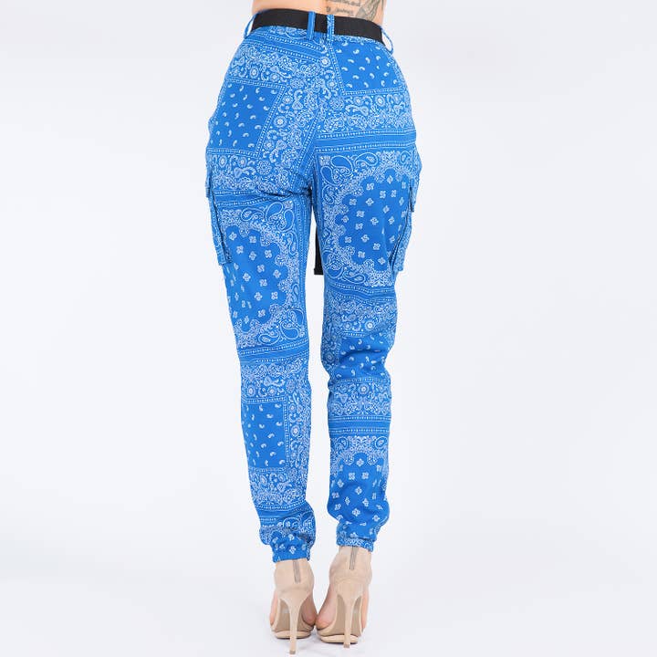 American Bazi – Großhandel Hose – Damen – BANDANA MUSTER JOGGER HOSEN-RJJ202245