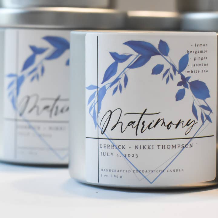 3 oz Candle Favors| Weddings| Bridal| Birthday| Thank You for wholesale by Chari Candle Co.