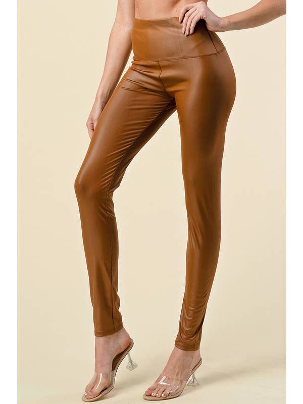 MIO WHOLESALE - Wholesale Fashion Leggings - Women's - PPU05 HIGH RISE VEGAN LEATHER LEGGINGS4