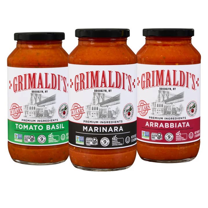 Pasta Sauce Variety Pack of 3: Marinara, Tomato & Arrabbiata for wholesale by Grimaldi's
