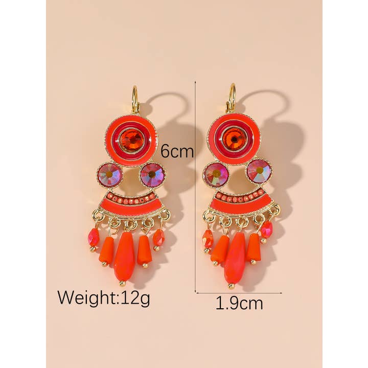 Blossom bijoux - Venta al por mayor Pendientes colgantes - Pendientes tipo sleeper de metal dorado 24PEBOL0476