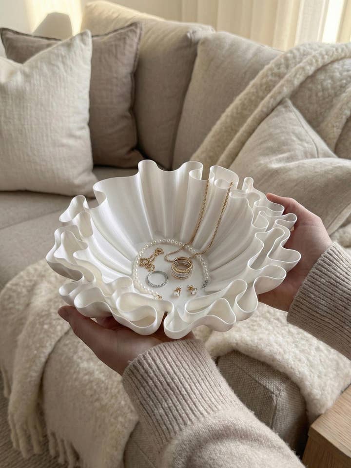 Bølget perleskål for engroshandel hos Meora Home