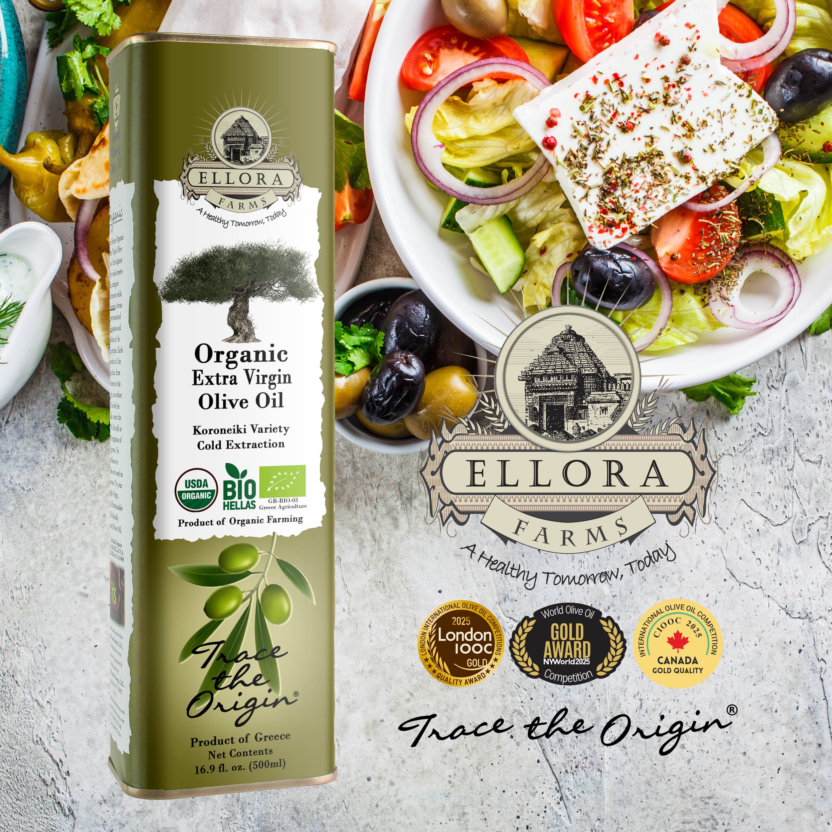 ELLORA FARMS - Wholesale Olive Oil - Organic Extra Virgin Olive Oil, Greek, Traceable, Gold Award4