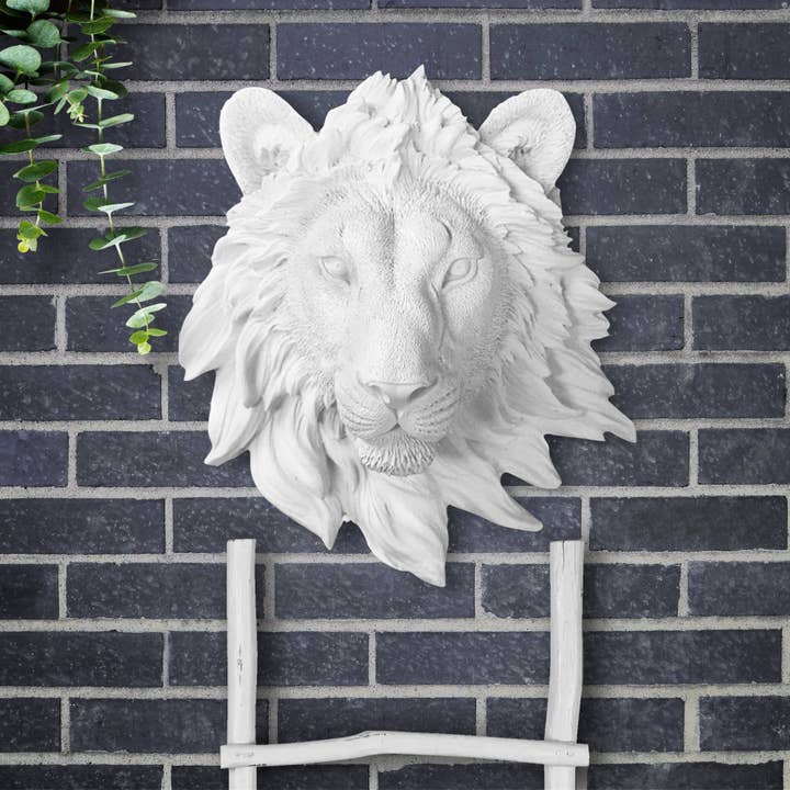 Wall Charmers - Wholesale Wall Accent - The Saharan Mini Lion Head Faux Taxidermy Single Color