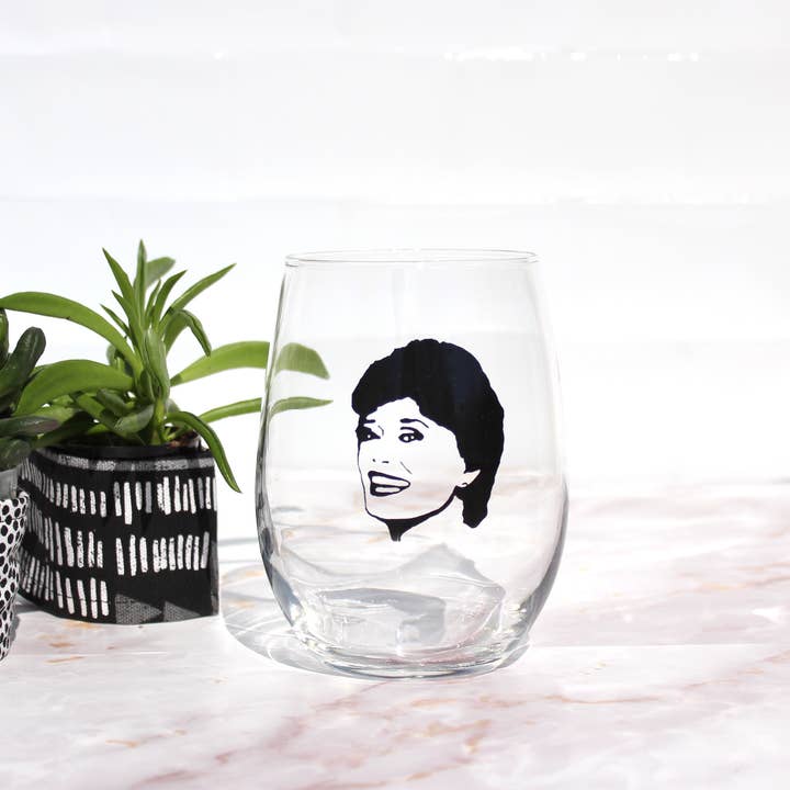 Guy Piper Handmade - Wholesale Wine Glass - Blanche Golden Girls Wine Glass
