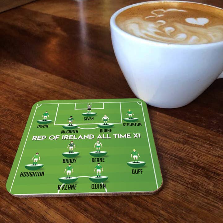 Maktus - Wholesale Coasters - Ireland All Time XI Subbuteo1