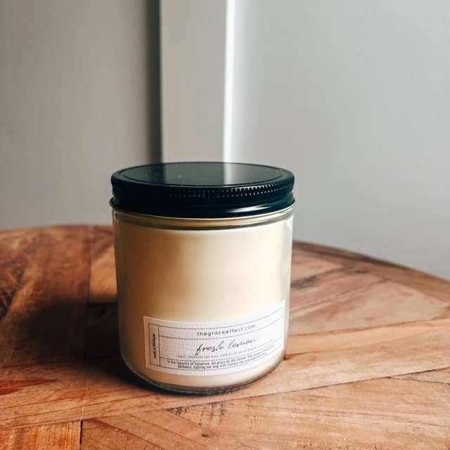 The Grace Effect - Wholesale Jar/Filled Candle - Fresh Lemon2