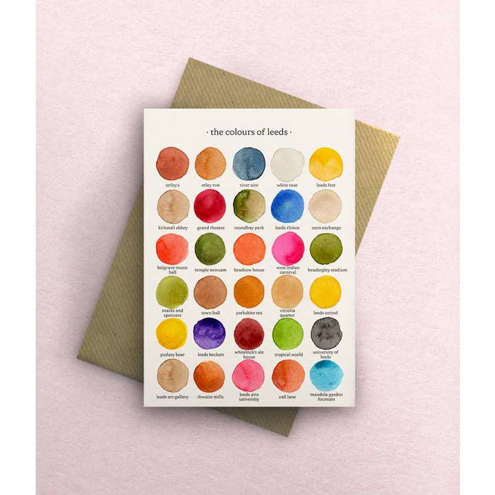 By Tilly - Wholesale Everyday Greeting Card - The Colours of Leeds Greetings Card