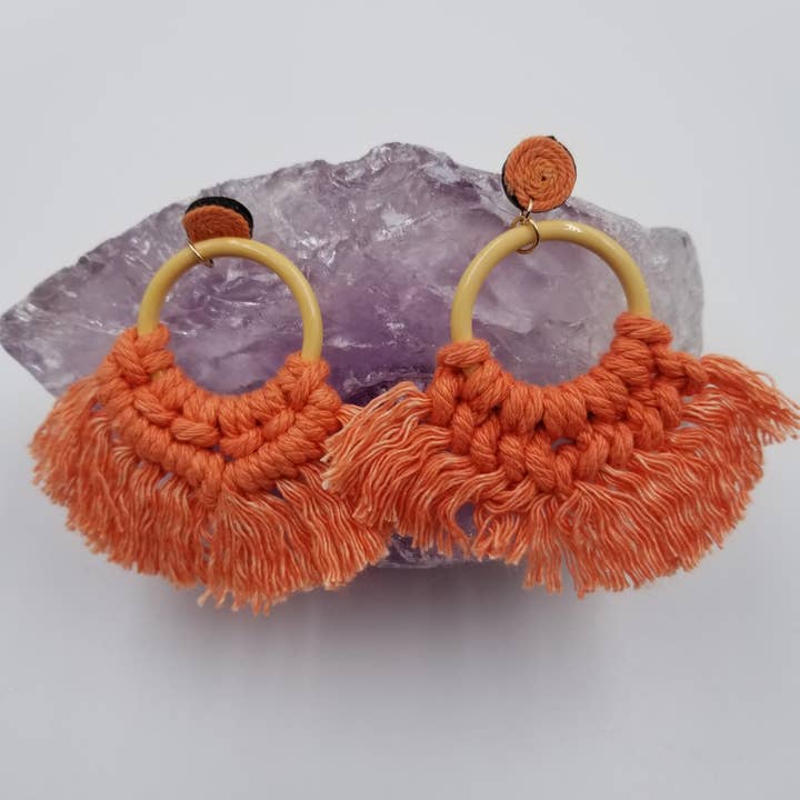 magnolia jewelry - Wholesale Dangle Earrings - Handmade Macrame Earrings