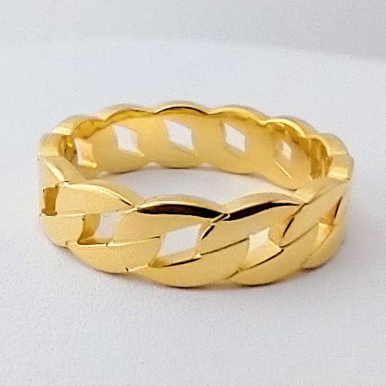 Gold Chain Ring for wholesale by Piccadilly Pendants