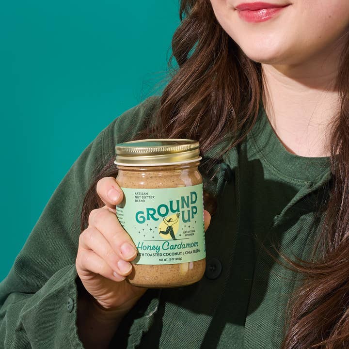 Ground Up - Wholesale Nut Butter - 12oz - Honey Cardamom