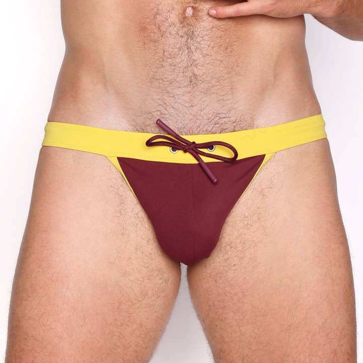 Maroon Swim Jock for wholesale by Skull & Bones