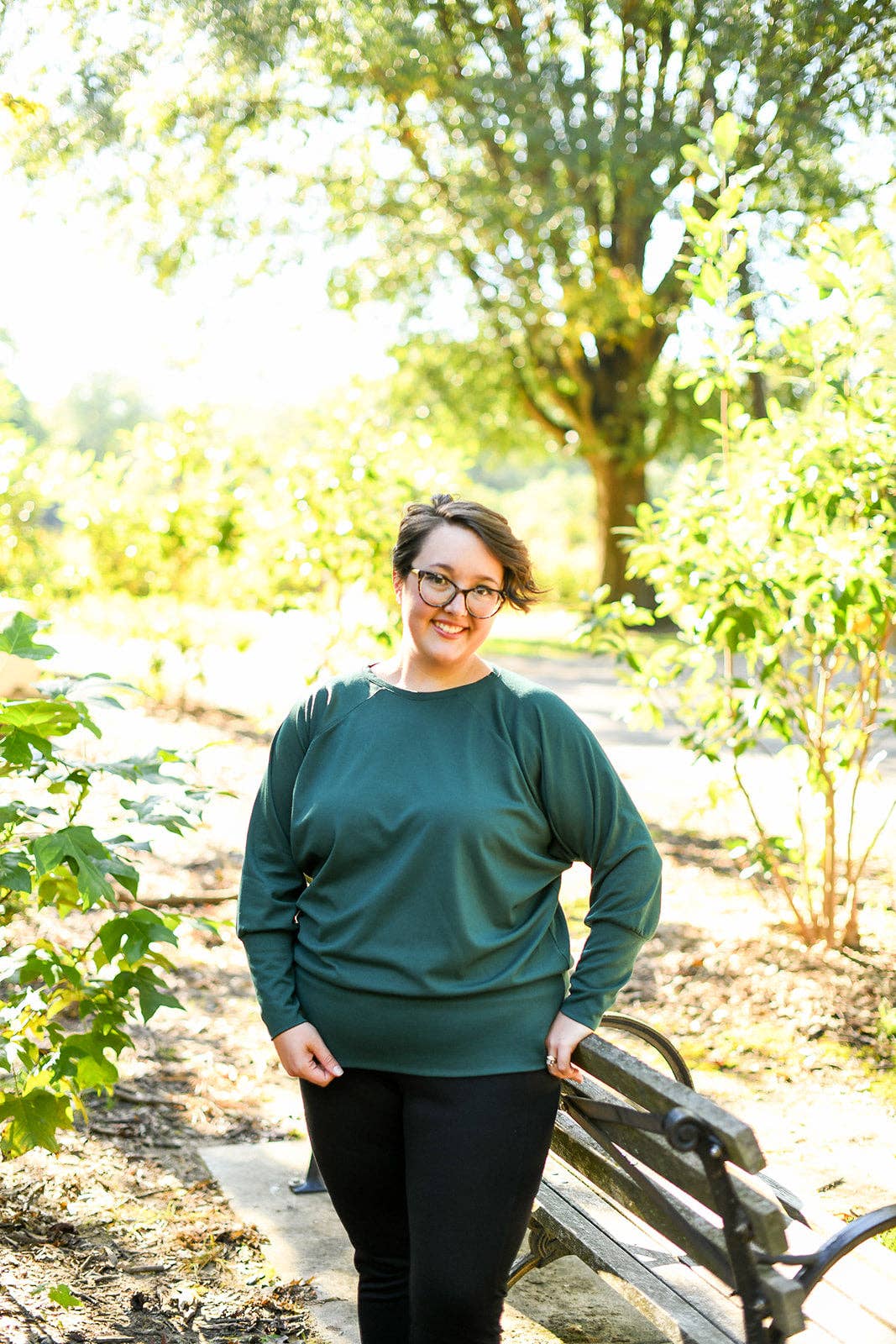 Knieriem Designs - Wholesale Knit Top - Women's - Rayon Crew Neck Ponte Top with Raglan Long Sleeves11