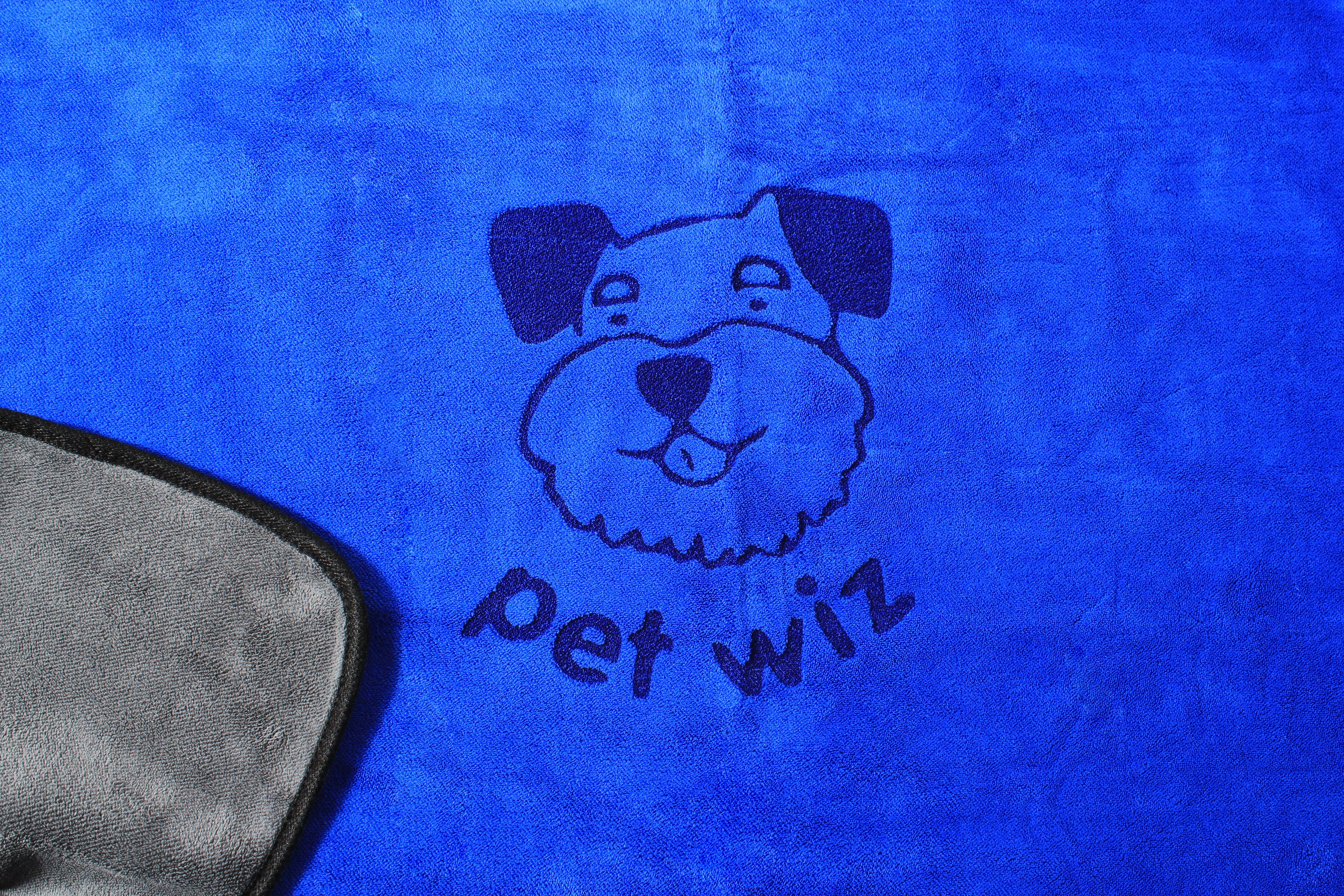 Pet Wiz – Engroshandel Håndklæde til kæledyr - Hund – Ekstra stort, blødt mikrofibrehåndklæde til kæledyr, super absorberende5