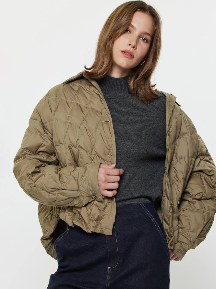 Gewatteerde Donsjas met Korte Snit voor wholesale door Current Air