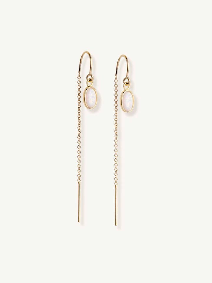 Dainty Opal Gold Filled Threaders for wholesale by Lavender Skyline