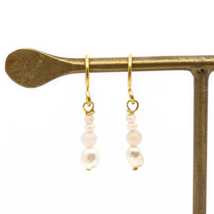 Pearl Beads Örhänge Vit for wholesale on Faire