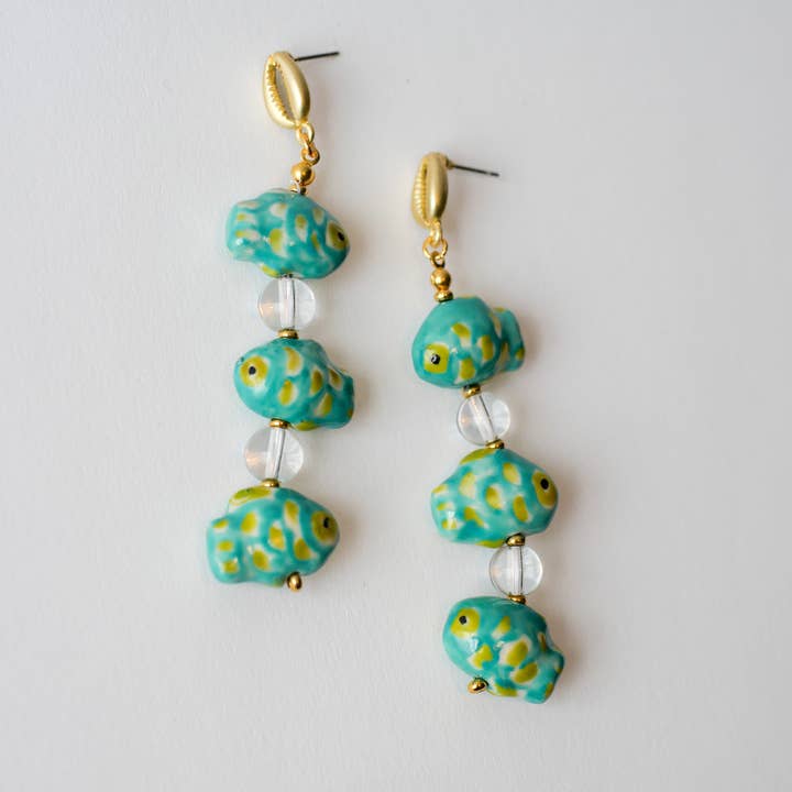 Teal Fish Drops for wholesale by Finds Design