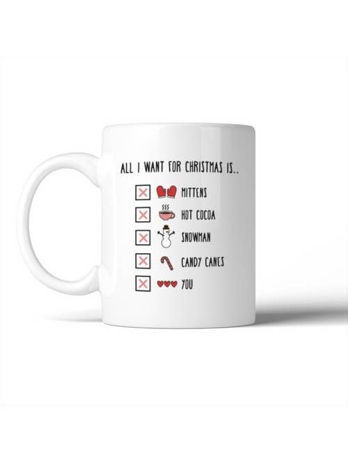 All I Want For Christmas Checklists Coffee Mug for wholesale by 365 In Love