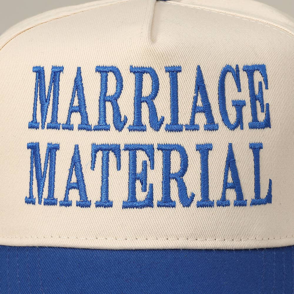 Sensibling Corp. - Wholesale Baseball Cap - Unisex - MARRIAGE MATERIAL Message Embroidered Baseball Cap5