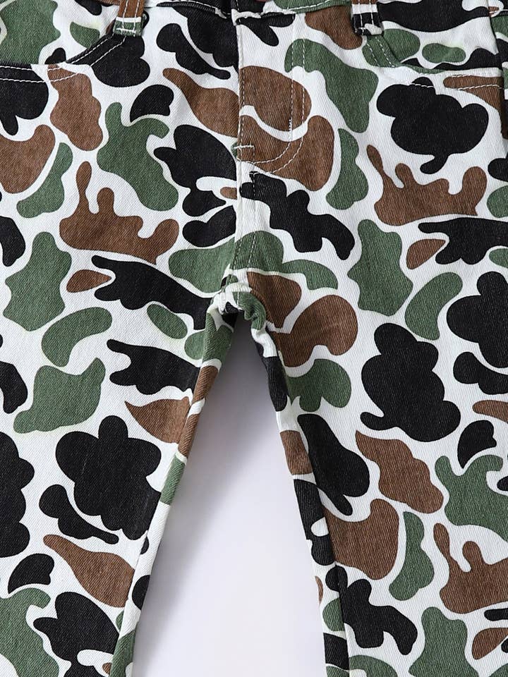 sassy kids palace - Wholesale Jeans - Kids - Baby Girls Camouflage Flare Jeans2