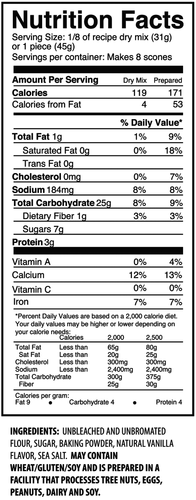 The Invisible Chef - Wholesale Bread Mix - Classic Creme Scone Mix - 8.8 oz6