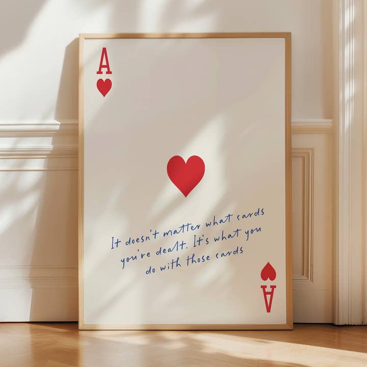 Retro Ace of Hearts, kunstdruk voor wholesale door Seven Icons Store