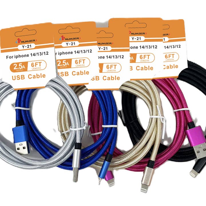 Câble I-Phone vers USB série Y 4,5 pieds 2,5 A charge rapide pour la vente par 7 Star