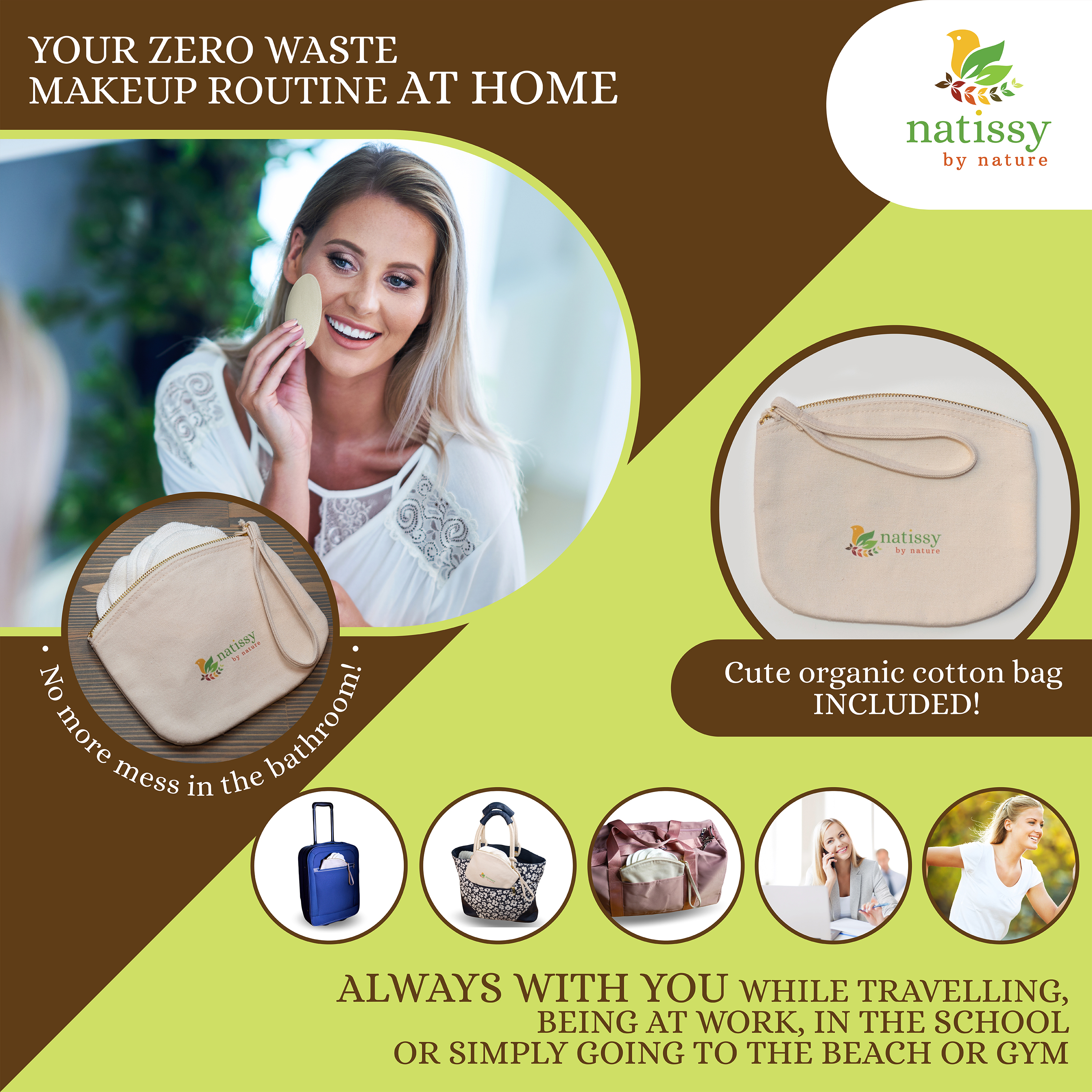 natissy - Wholesale Makeup Remover - Organic Cotton Reusable Makeup Remover Pads 12-Pack4