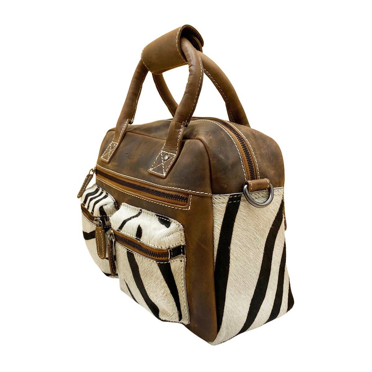 Arrigo - Wholesale Shoulder Bag - Women's - Westernbag Cognac Buffalo Leather with an Animal Print20