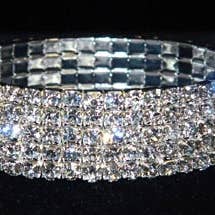 15954XS Five Row Stretch Rhinestone Bracelet for wholesale by Bridal Store Jewelry
