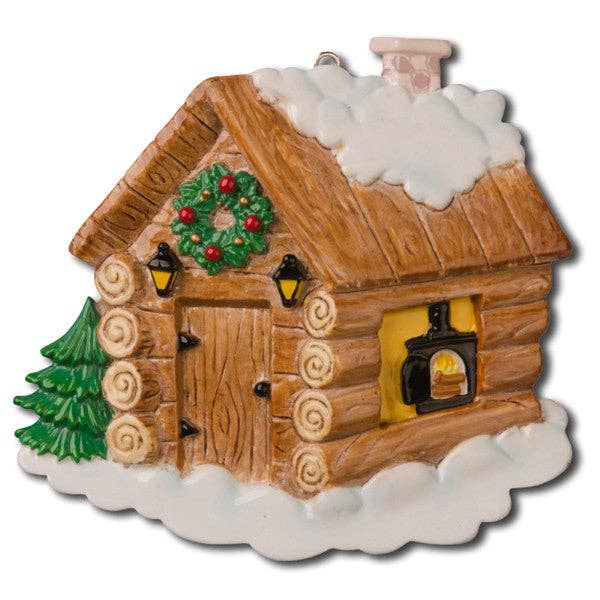 Ornamento personalizado para cabaña de troncos para venta al por mayor de PolarX Ornaments