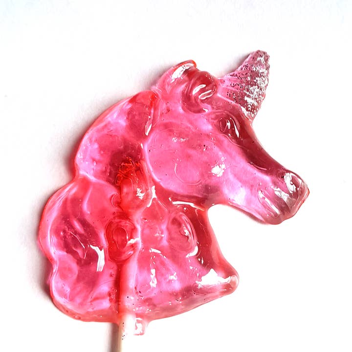 Homespun Parties - Wholesale Lollipop - Unicorn Lollipop with Silver Horn in Various Colors1
