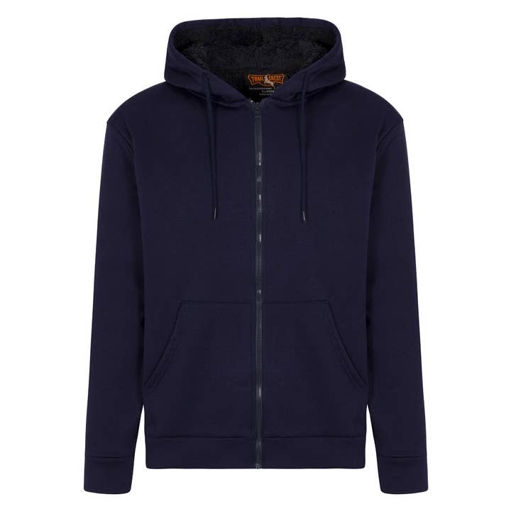 Trailcrest - Wholesale Hoodie – Men's - Sherpa Lined Full Zip Poly Fleece Hoodie3