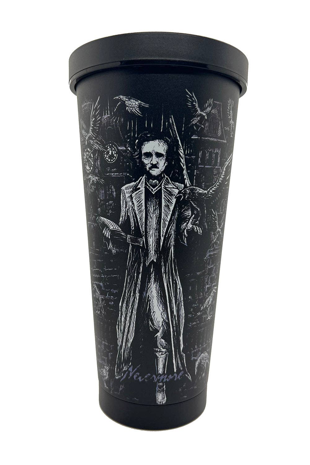 vampirefreaks - Vente Tasse à café - Gobelet à infusion froide Edgar Allan Poe avec paille4