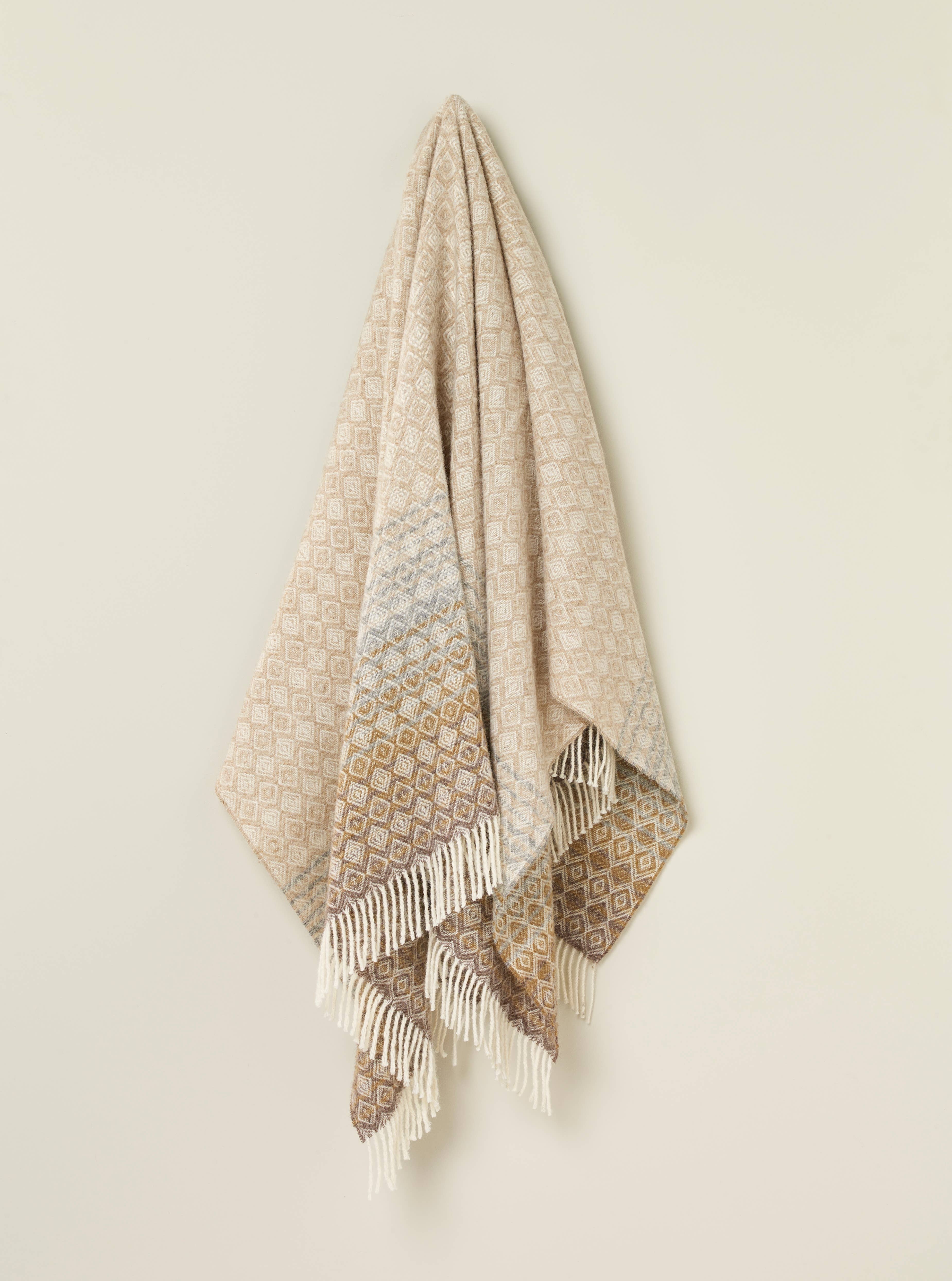 Bronte Moon - Wholesale Throw Blanket - Ombre Diamond Range - 100% British Wool - Made in England0