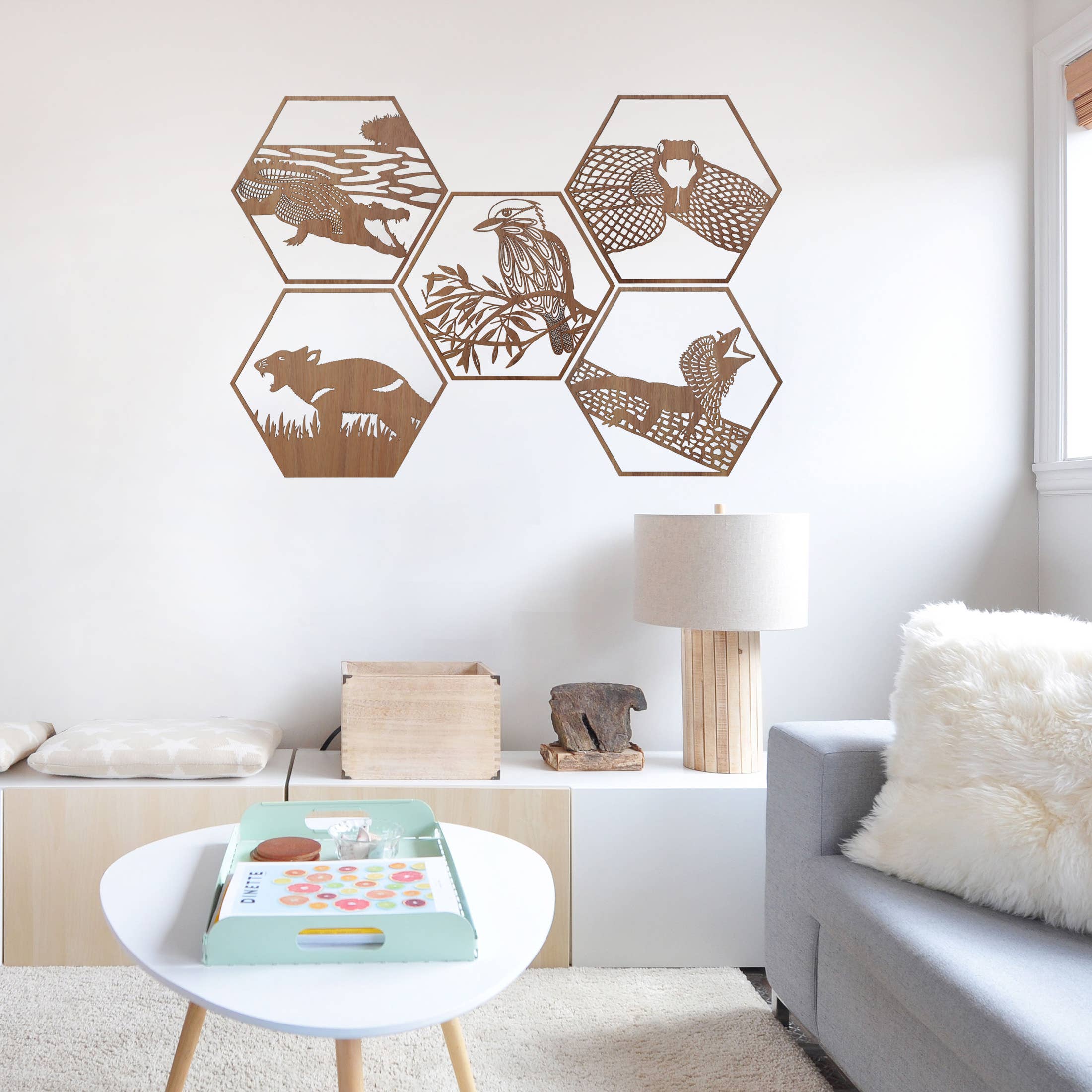 Straya Art - Wholesale Wall Accent - Tasmanian Devil Hexagon Wall Art5