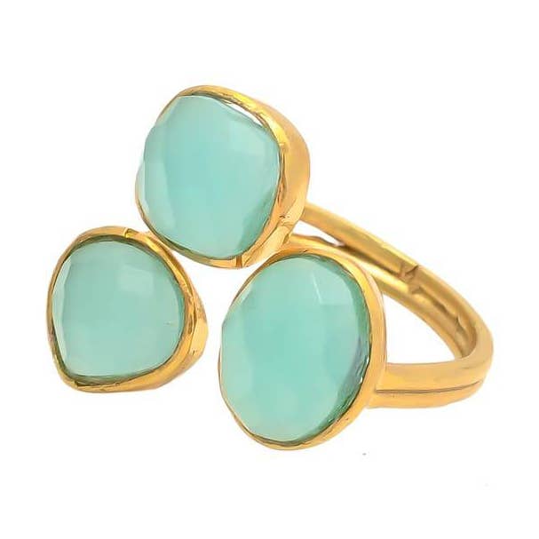 Alma aquamarijn ring voor wholesale door Mestiza Joyas