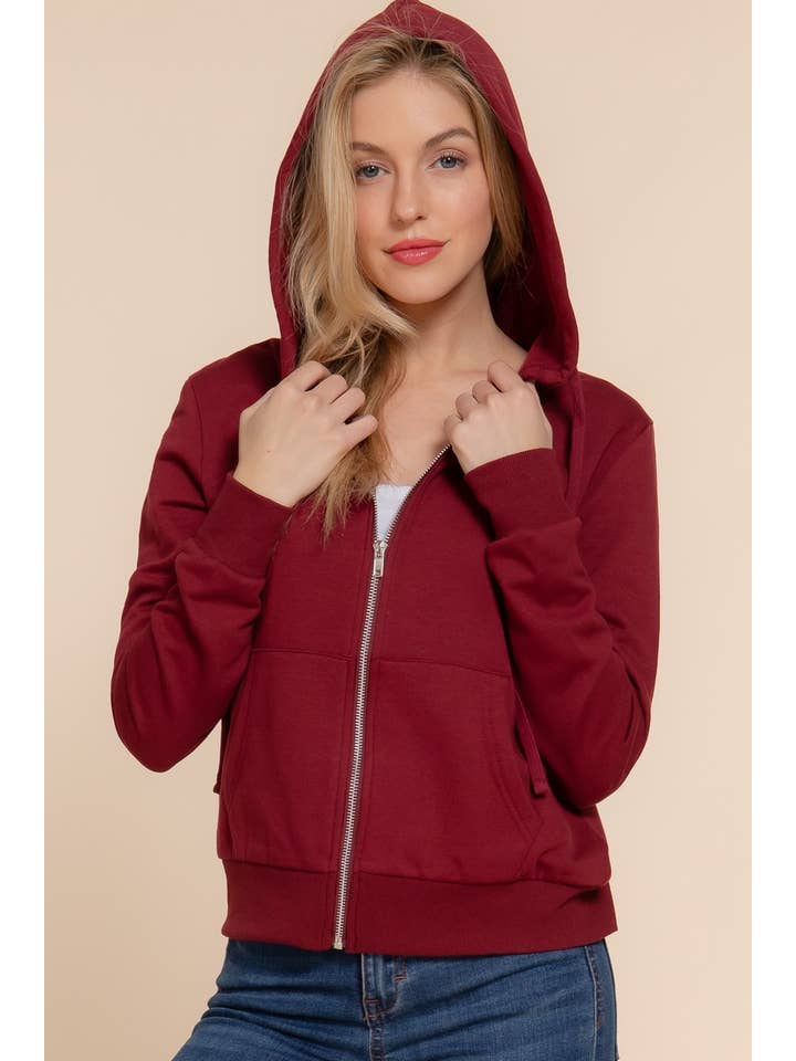 Active Basic | Active USA - Vendita all'ingrosso Felpa con cappuccio - Donna - Felpa con cappuccio e zip in French Terry con interno in pile spazzolato15