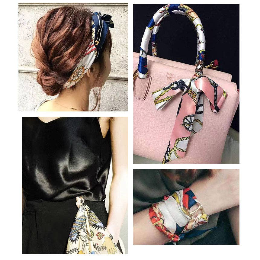 BestBeads&Beyond - Wholesale Scarf - Women's - Asssorted colors Narrow scarf for scarf necklace making, hair&bag scarves accessories, EF808s7