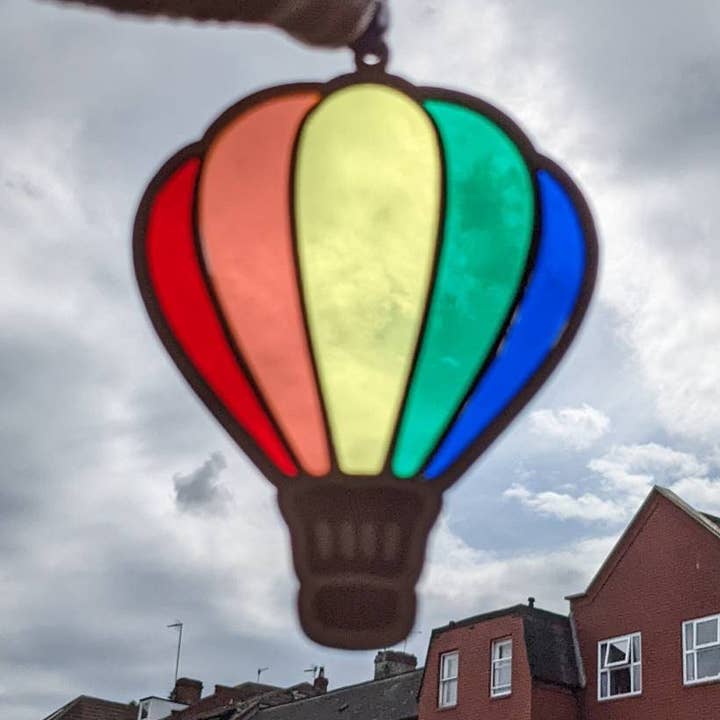Gay Pride Hot Air Balloon Window Hanging for wholesale by Bristol Design Forge Ltd
