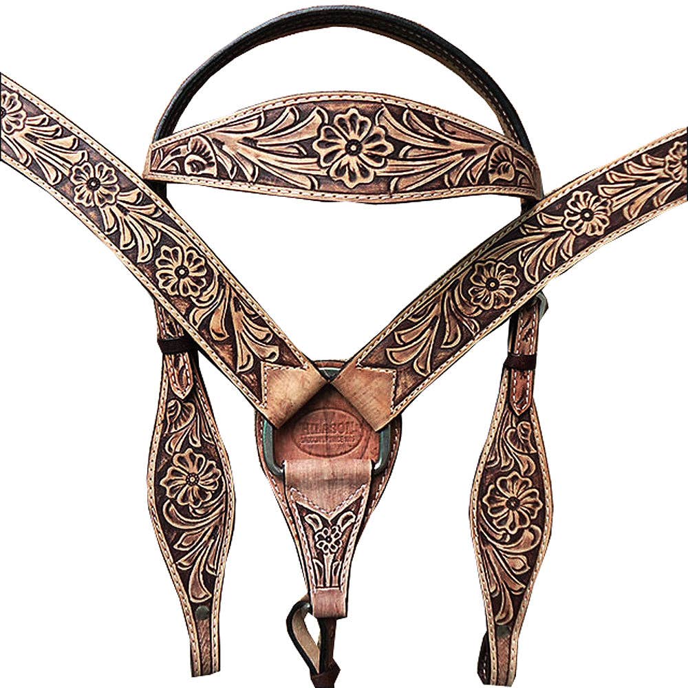 HILASON - Wholesale Horseback Riding Gear - HILASON Western Horse Headstall Breast Collar Set Tack Genuine American Leather | For Horses Headstalls0