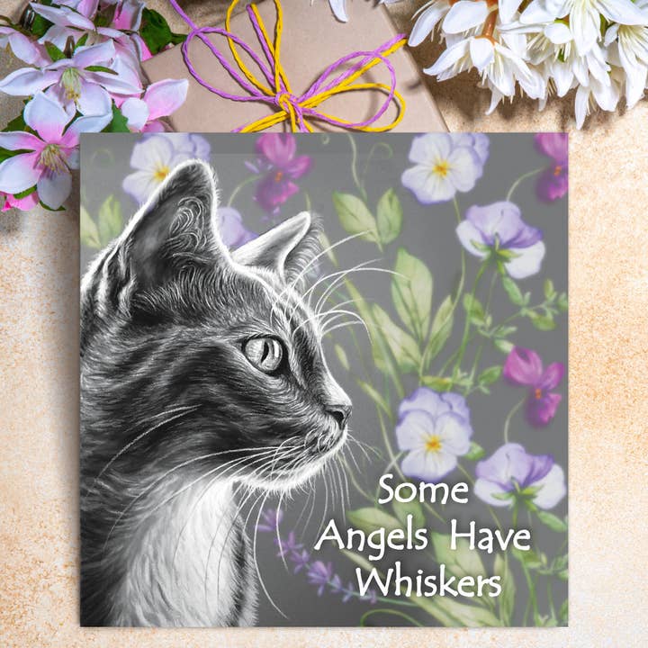 Carte de voeux Cat Loss pour la vente par Irisha's Card Art